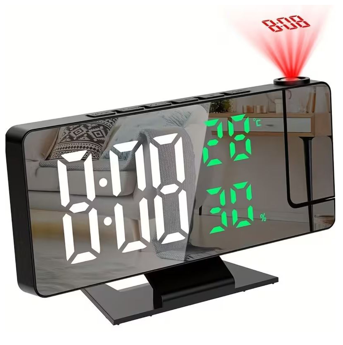 Reloj Despertador Proyector de 180°